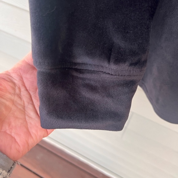 Lands End Velour Hooded Pull Over Warm Top - Picture 5 of 12